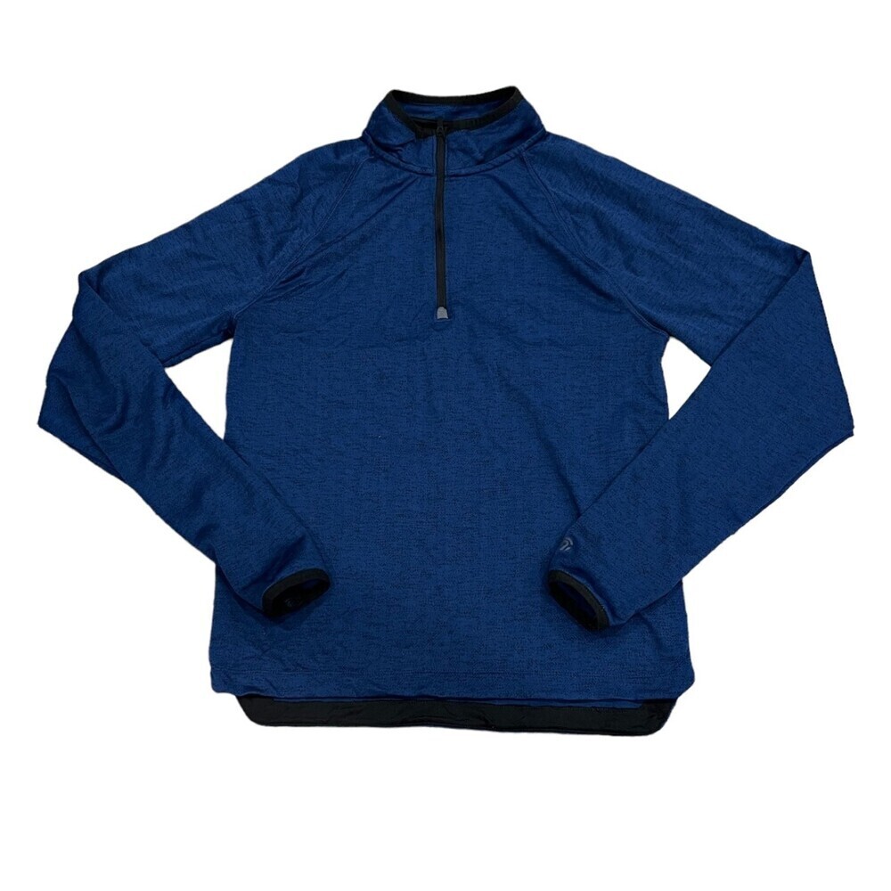 Champion Blue Running Quarter Zip Track Jacket S